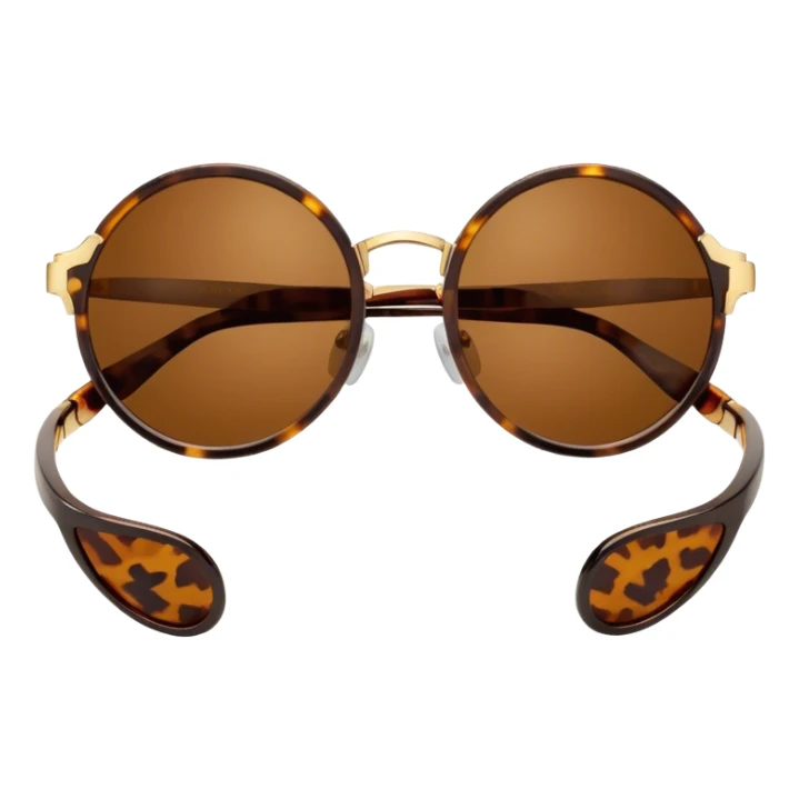 A pair of round-framed sunglasses with brown lenses sticker