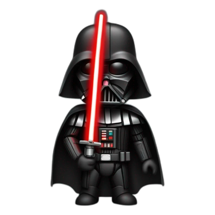 dark vador qui tien un sabre laser rouge sticker