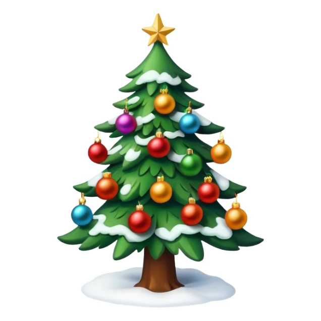 Christmas tree snoe sticker