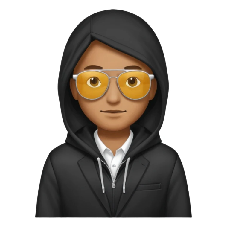 hoodie, sunglasses, suit sticker