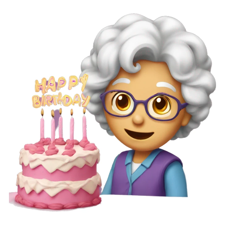 Birthdaycake for a 95 years old grandma sticker