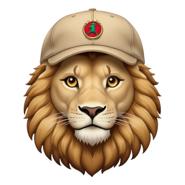 me puedes hacer un león con una gorra jordán sticker