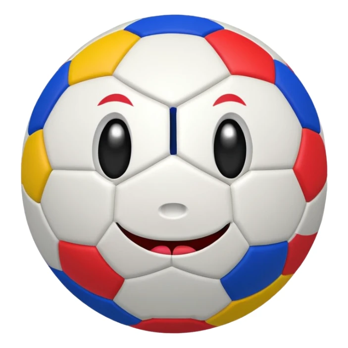 BALON DE FUTBOL CON CARAS sticker