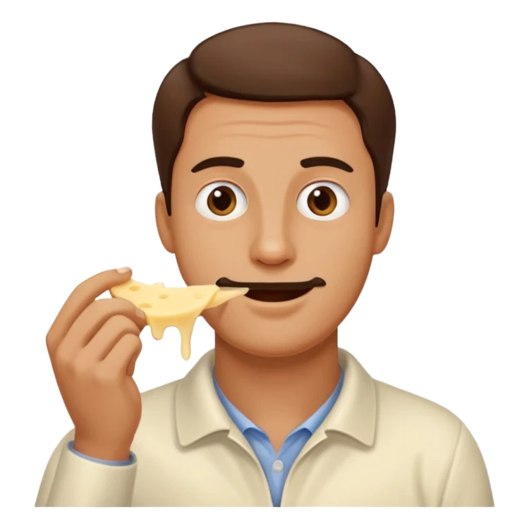 some guy eating 1kg of mozzarella, make it nepalese, more brown, slightly less brown sticker