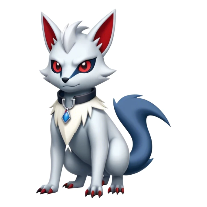 Cool Edgy Absol-Zangoose-Sneasel-Quilava with a collar on, full body sticker