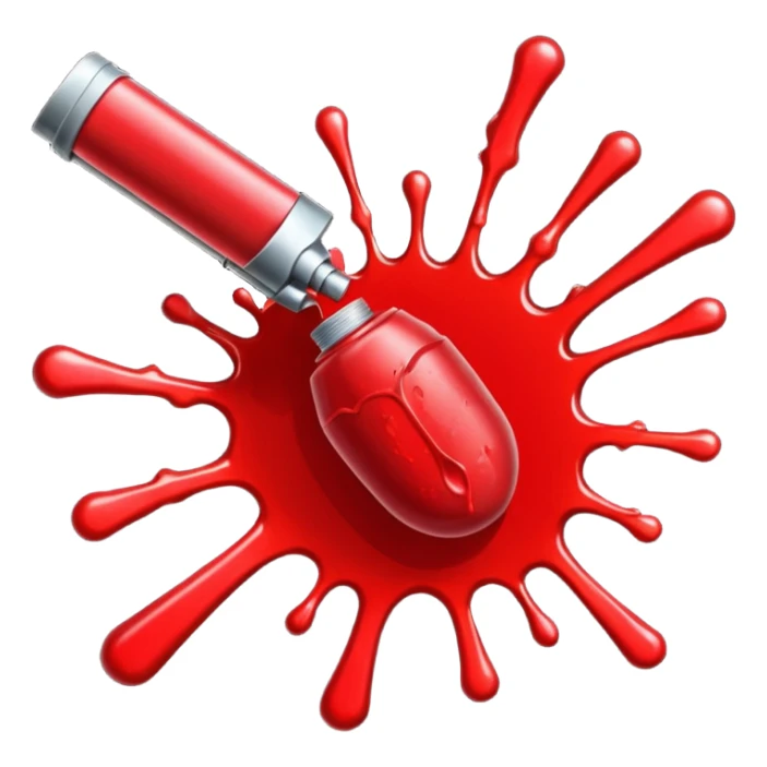 gunshots with red blood around sticker