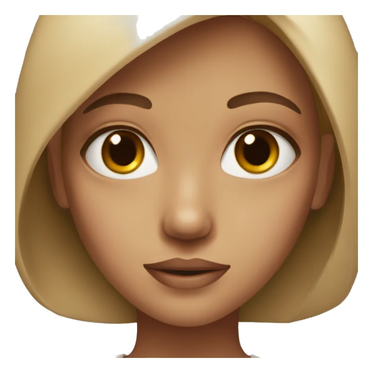 realistic girl with light brown eyes  sticker