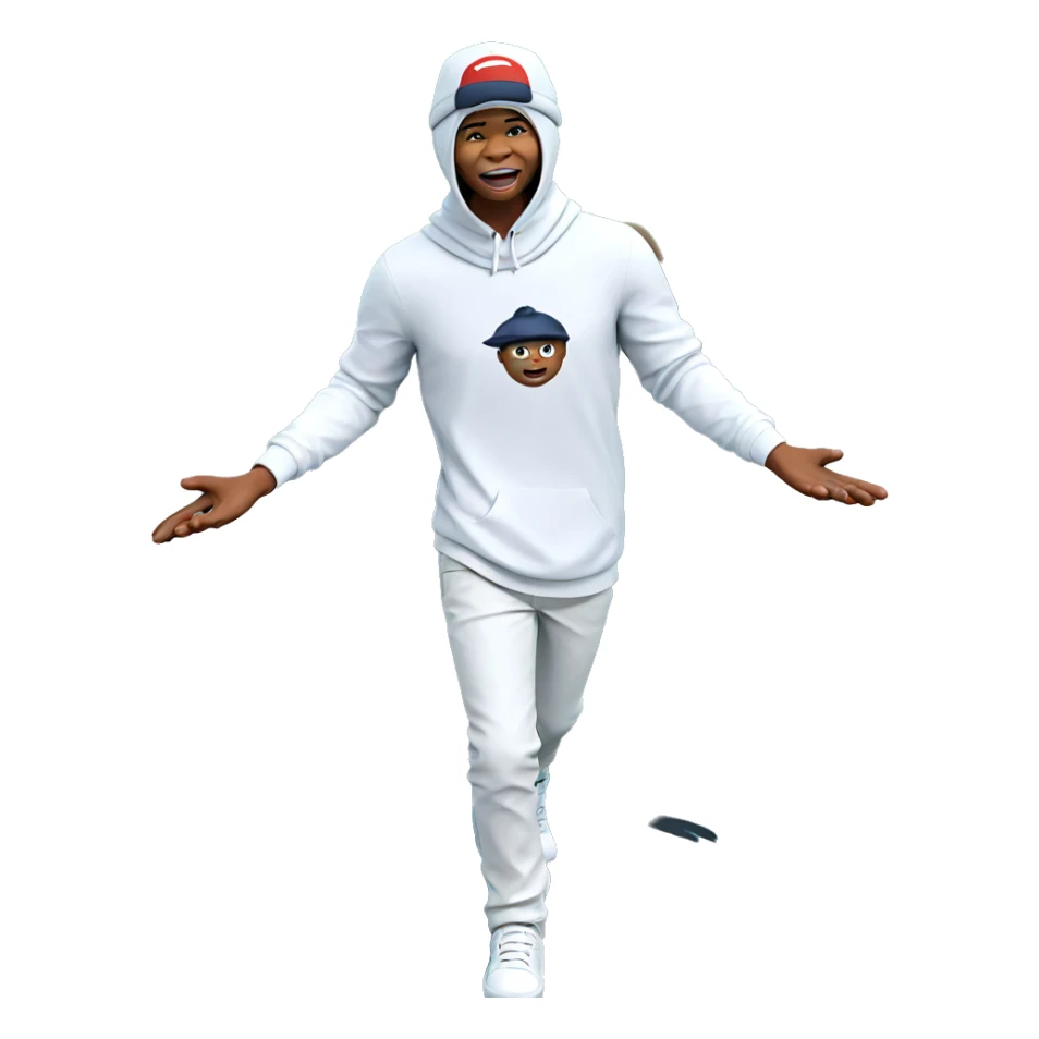 walking boy in hat sticker