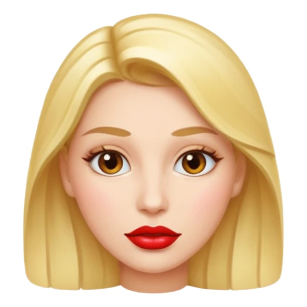 woman with shiny lip sticker