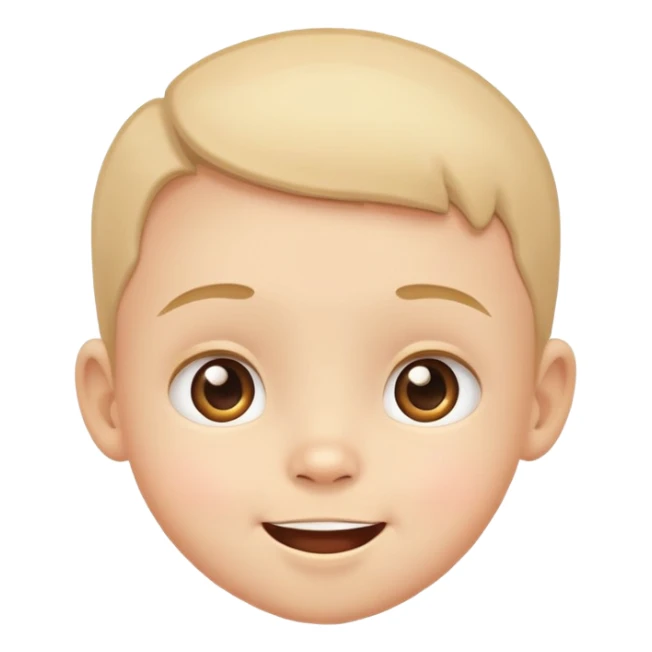 child's head with different expressions, cheerful and cute sticker