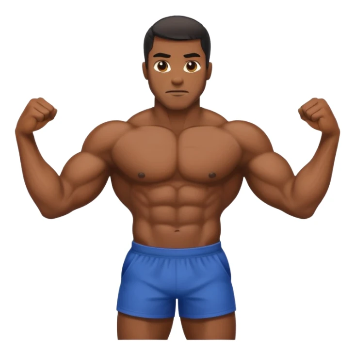 big muscular black man standing strong sticker