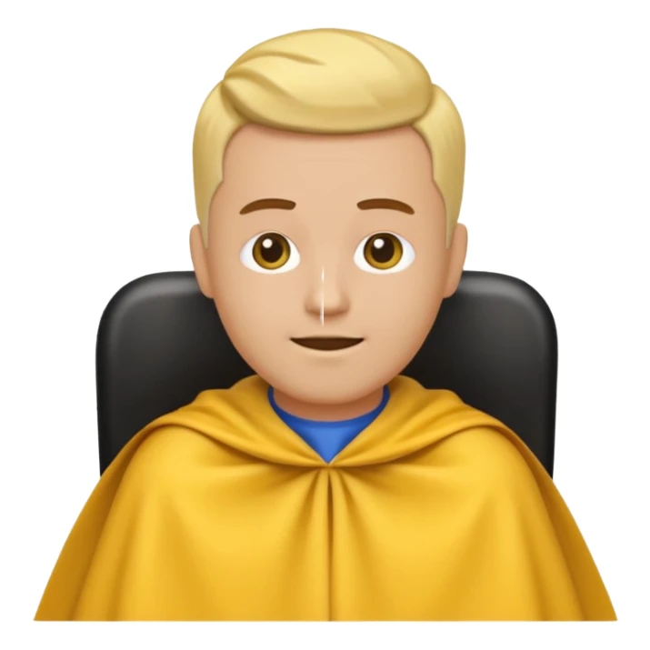  😆 😂 emoji getting a haircut sticker