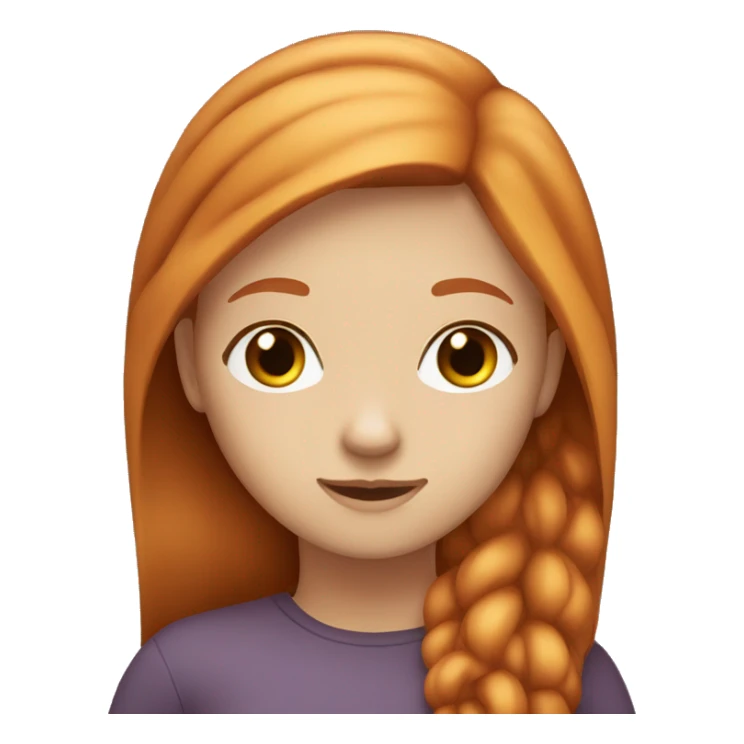 Ginger girl with hazel eyes and straight hair sticker