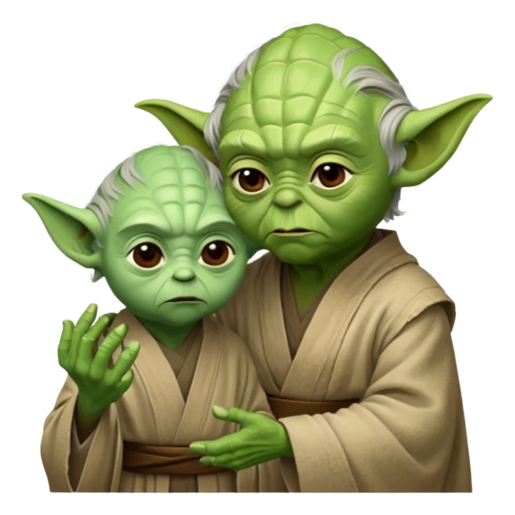 Yoda teaching Luke from Star Wars" the mivie sticker