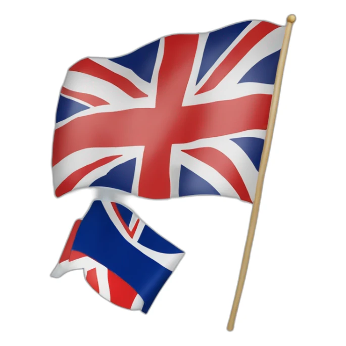 Drapeau mélangeant le drapeau français et britannique  sticker