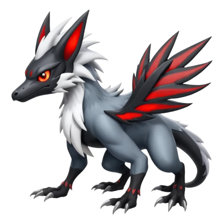 Silvally-Nargacuga-fusion-animal-hybrid-creature, full body sticker