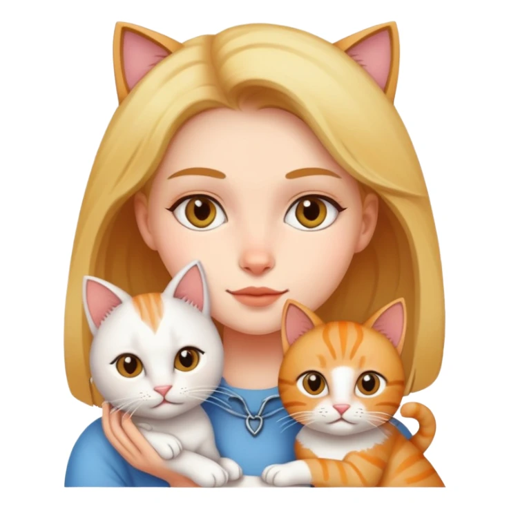 girl with cat sticker