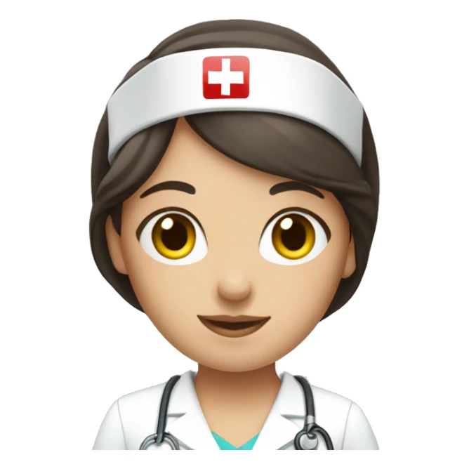brunette nurse with money in her hand sticker