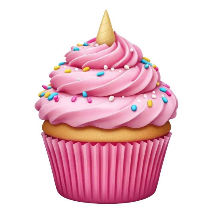 Cupcake with pink icing sticker