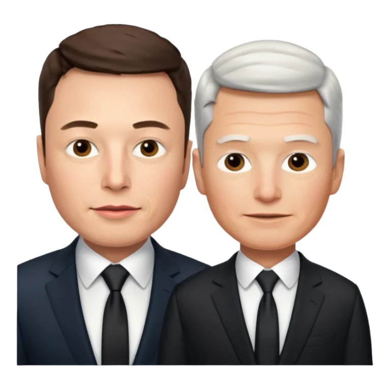 Elon musk and tim cook  sticker