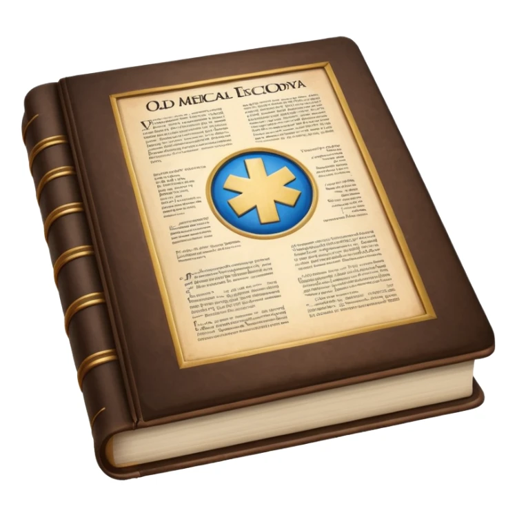 make the book very large and very thick, like an old medical encyclopedia with dense pages. sticker