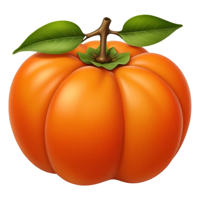persimmon fruit smooth no parts on skin sticker