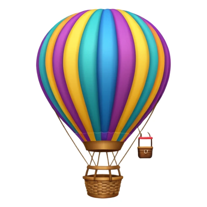 Balloon – Hot air balloon with colorful fabric sticker