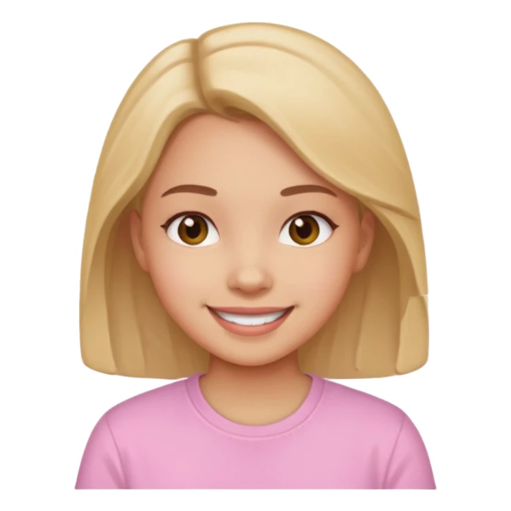 girl with light pink shirt sticker