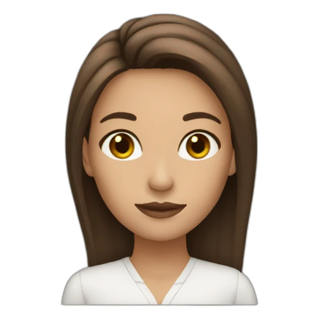 girl boss brown hair sticker