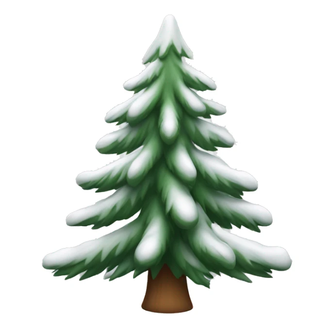  actual white fir christmas tree isolated.  sticker