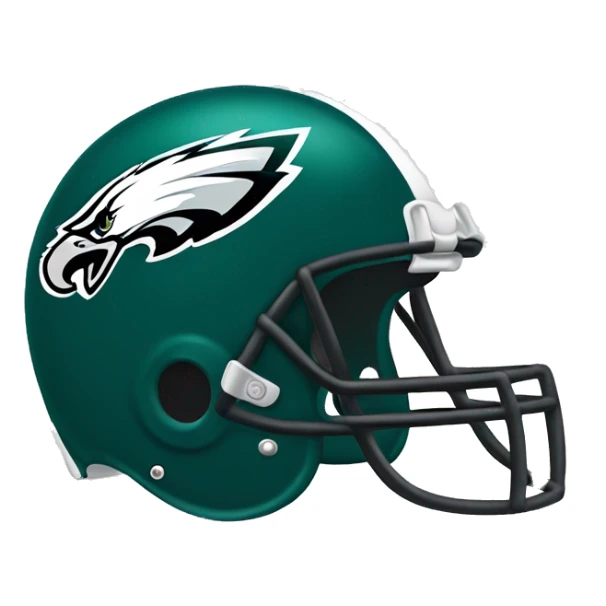 Philadelphia Eagles football helmet facing left sticker