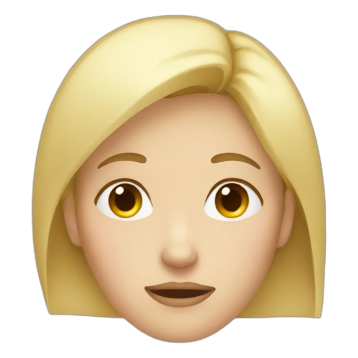 tired white woman only face sticker