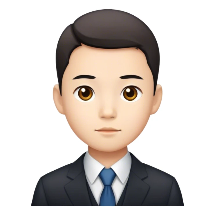 A chinese boy in a suit sticker
