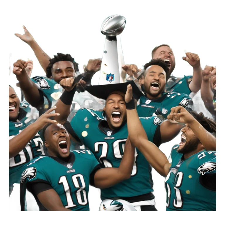 Eagles team win Super Bowl 2025 sticker