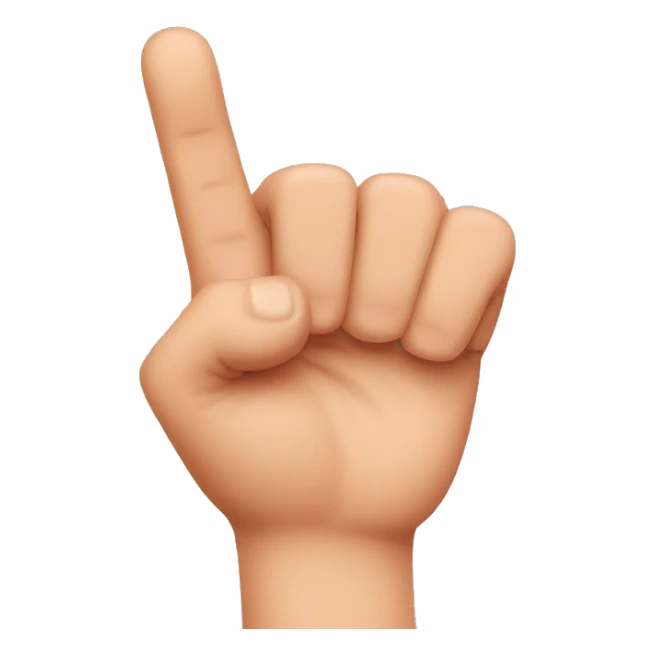 A finger gun with the pinky sticking out sticker