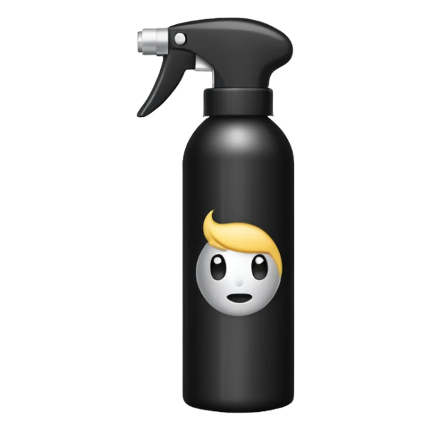 black bottle of hair spray sticker