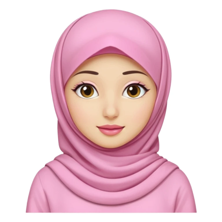 wanita hijab pink baju putih lagi skincare sticker