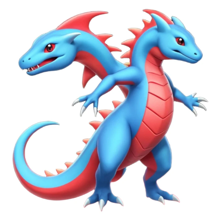 Salandit-Aurorus-Salamence-hybrid-fusion (full body) sticker