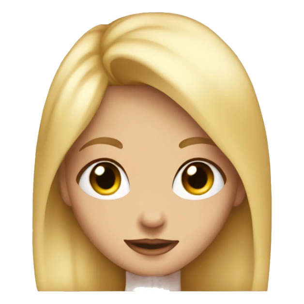 Blonde girl with hearts as eyes cute sticker