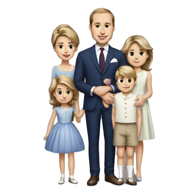 Prince William and his family sticker