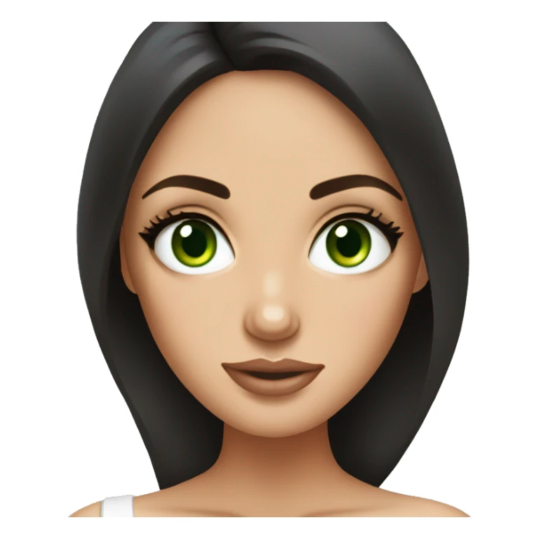 Girl looks like Megan Fox with green eyes spa sticker