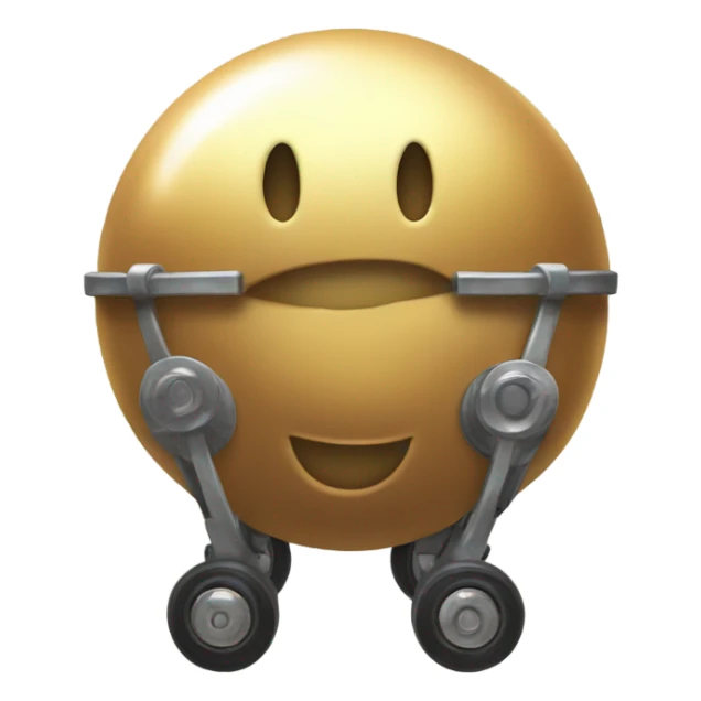 Metal Kirby ball with 4 car wheels sticker