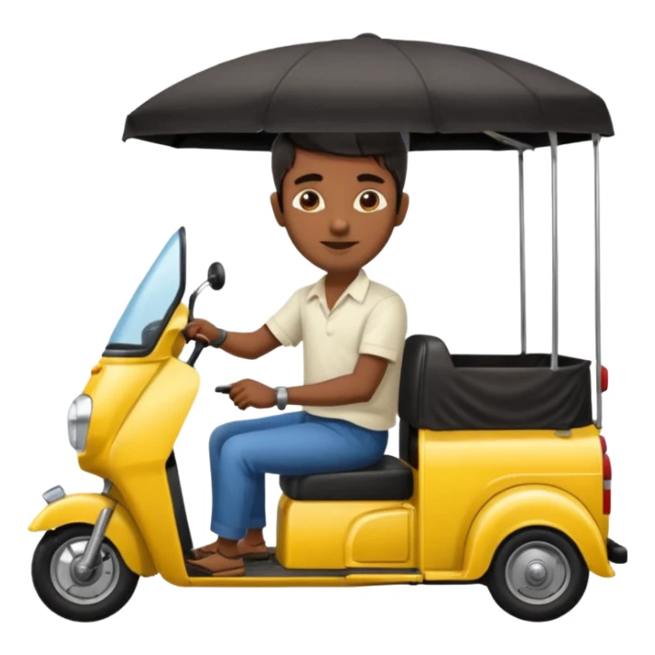 generate an ios genmoji of an indian auto sticker