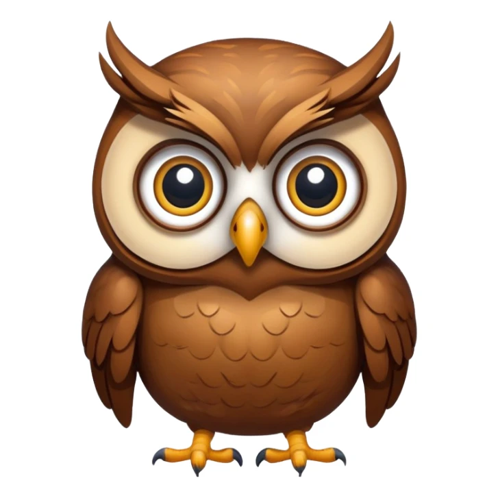 ￼Un gufo a forma di fegato sticker