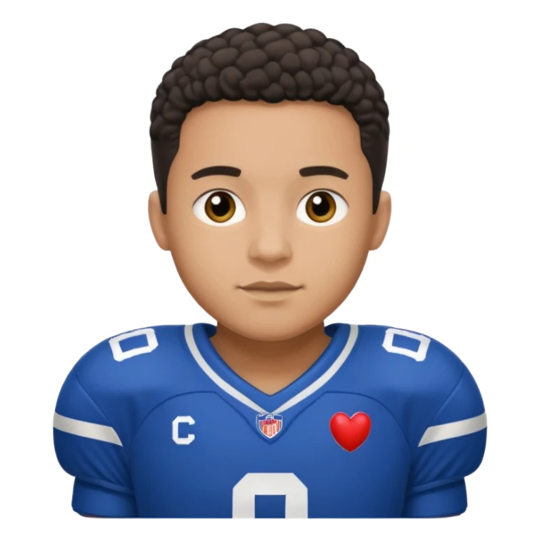 Gabe playing football team mixed race sticker