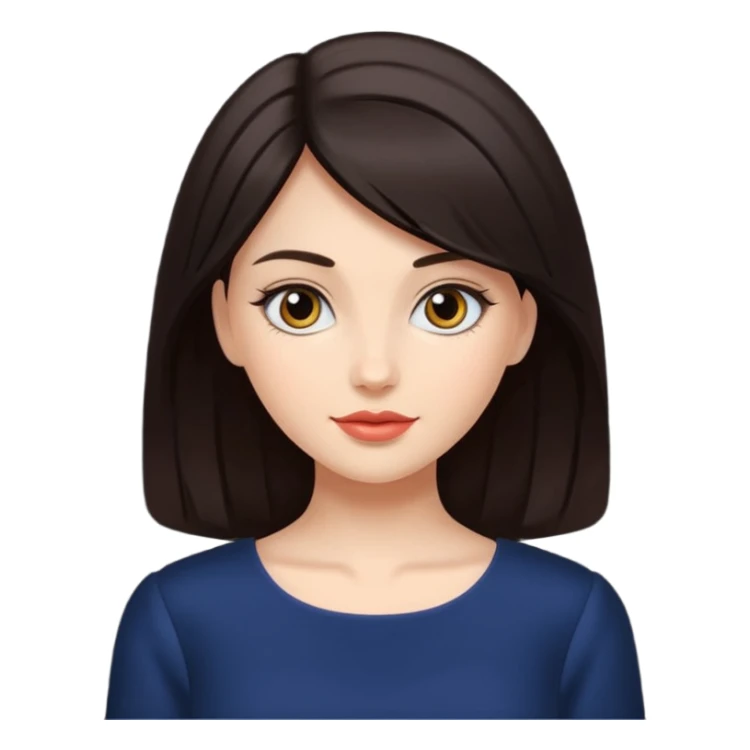 Fair-skin-elegant-girl-in-dark-hair sticker