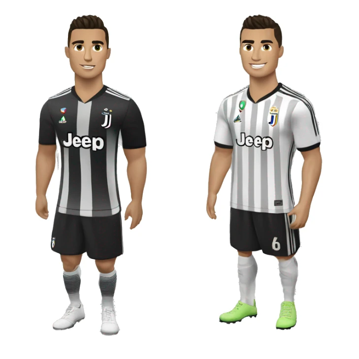 Cristiano Ronaldo con cara de enojado y con ropa del a Juventus  sticker