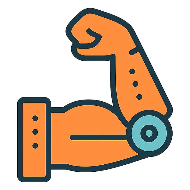 Metal biceps sticker