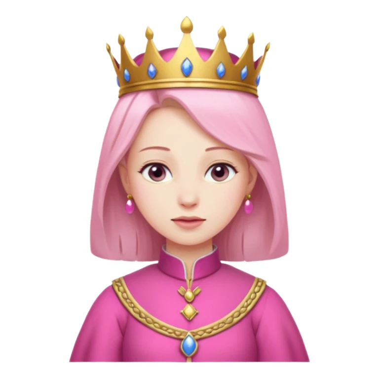 Royal person with pink outfit looking down upon many peasants sticker