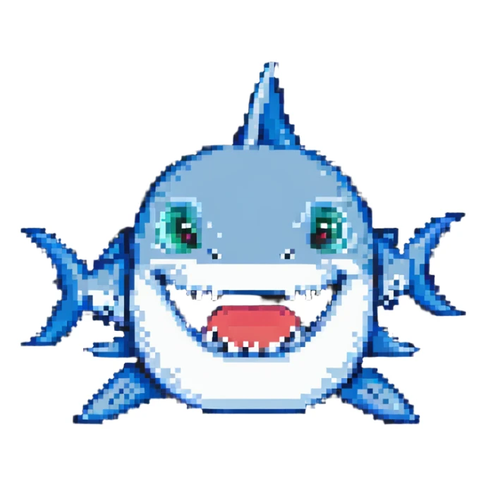 Shark from the meme tralalero tralala sticker